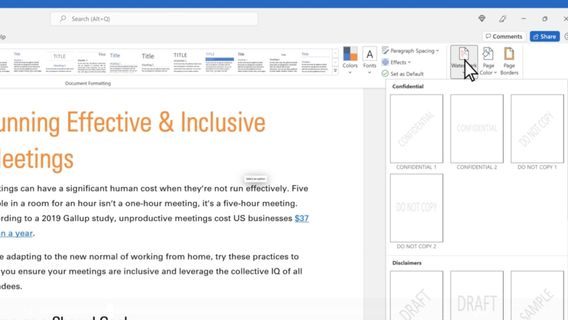 Begini Cara Tambahkan Watermark di Microsoft Word