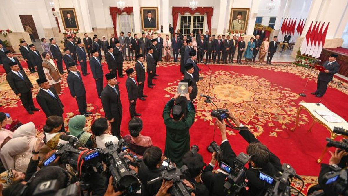 Le président Prabowo s’est tenu par la première audience du cabinet aujourd’hui