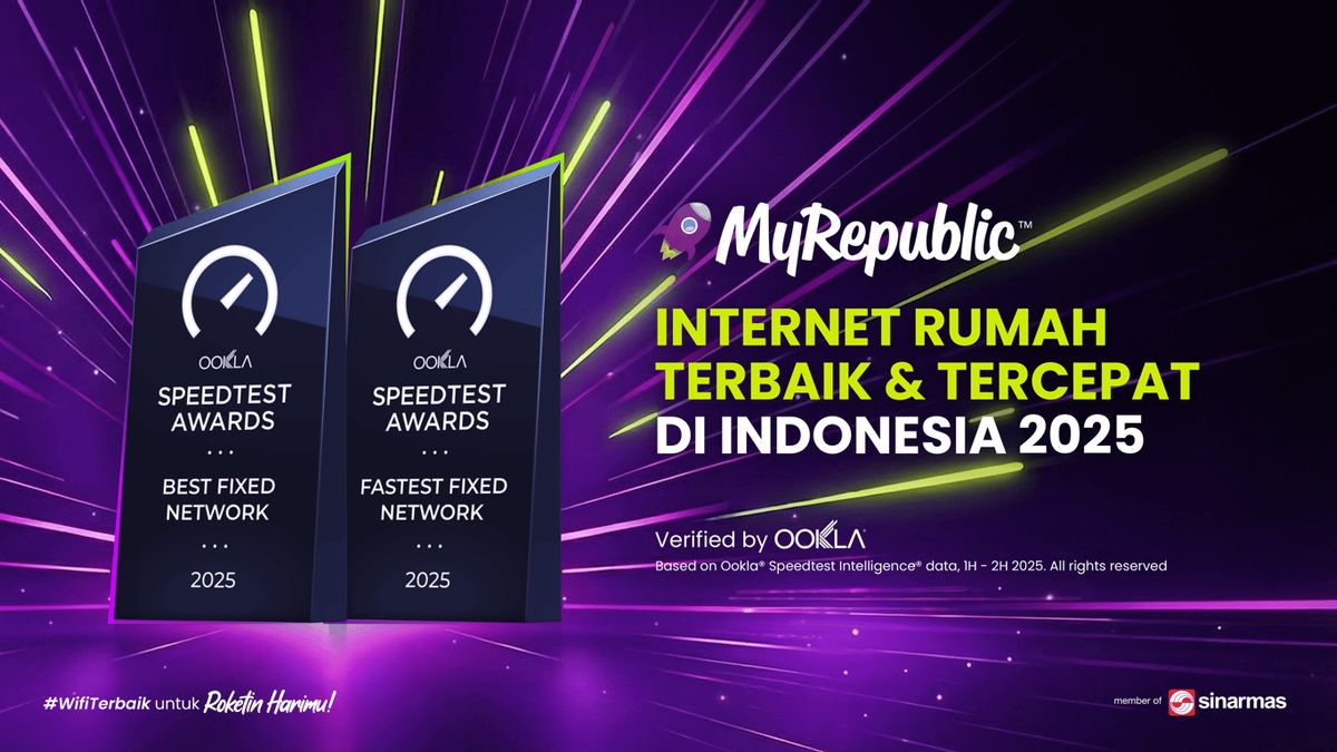 MyRepublic Dinobatkan sebagai Fixed Network Terbaik dan Tercepat Versi Ookla