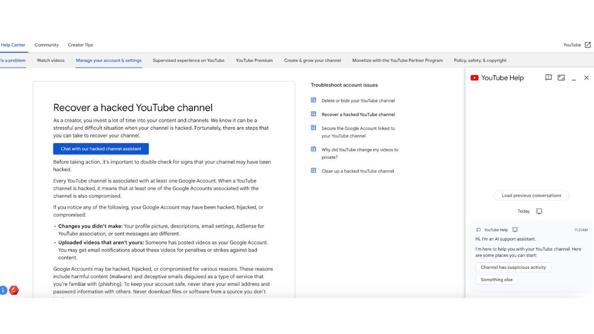 YouTube Launches New Support Assistant To Recover Hacked Accounts