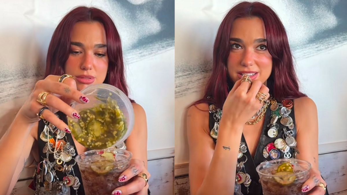 Dipertanyakan Netizen, Dua Lipa Akui Suka Minum Soda Campur Acar