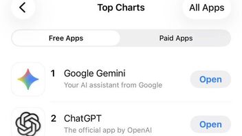 Gemini Geser ChatGPT 成为最受欢迎的免费iPhone应用程序