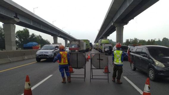 Jasa Marga Buka Tutup Lajur Tol Jakarta-Cikampek KM 41