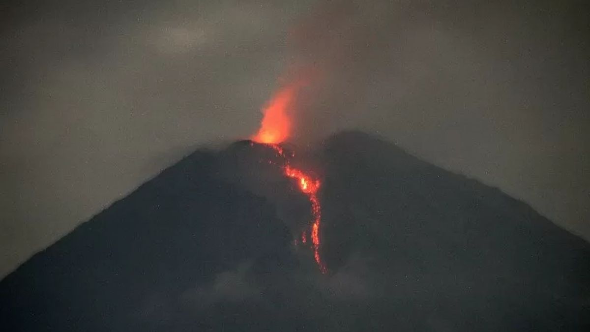 スメル山噴火、噴火アブ遠く1 km