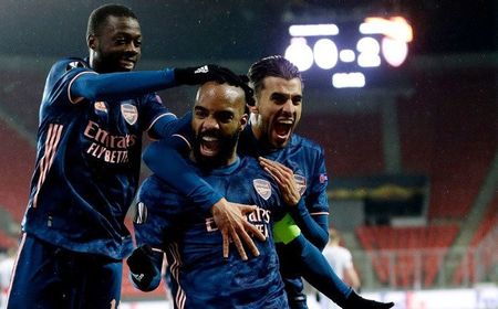 Slavia Praha Vs Arsenal 0-4: Lacazette Cetak Dua Gol untuk Bawa Arsenal Menangi Perempat Final