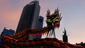Festival Imlek Jakarta 2026, Bundaran HI Berhiaskan Instalasi Cahaya