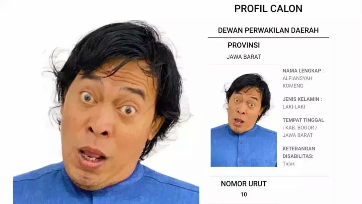 Unggul 5,3 millions de voix, KPU Jabar confirmé Komeng Lolos à Senayan