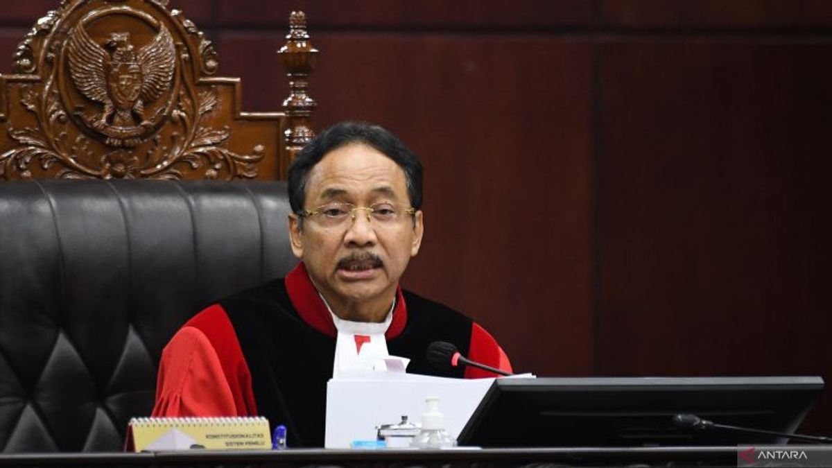 The Number Of Attorneys And Witnesses Is Limited At The 2024 Presidential Election PHPU, This Is What The Chief Justice Of The Constitutional Court Said