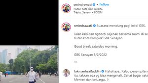 Menkeu Sri Mulyani Olahraga di GBK, Netizen: <i>Di Tengah Kesibukan Kudu Wajib Ya Bu Jaga Olahraga Biar Stamina Kuat</i>