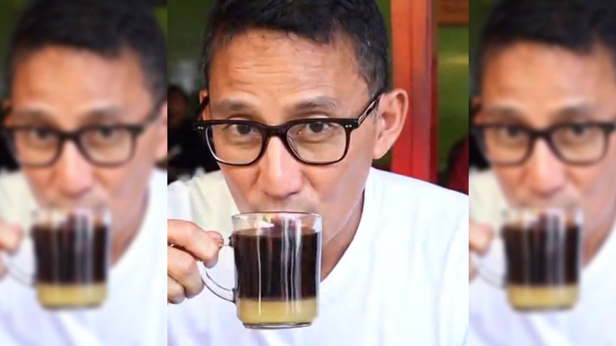 اتضح أن Menparekraf Sandiaga لديه عادة شرب قهوة الحليب دون تمييز
