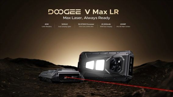 DOOGEE V Max LR Resmi Meluncur, Usung Laser Rangefinder 40 Meter, dan Baterai Raksasa 