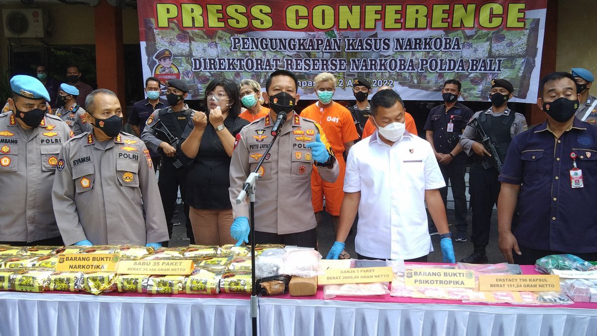 Bali Police Reveal Cases Of Tens Of Kilograms Of Drugs Worth Rp56 Billion