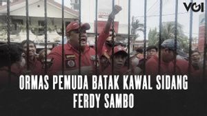 VIDEO: Sempat Bersitegang dengan Petugas, Ormas Pemuda Batak Ingin Masuk Saksikan Sidang Ferdy Sambo