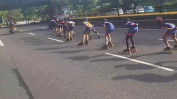 Viral Video Rombongan Sepatu Roda Melaju di Tengah Ruas Jalan Gatot Subroto, Polda Metro akan Berikan Sanksi