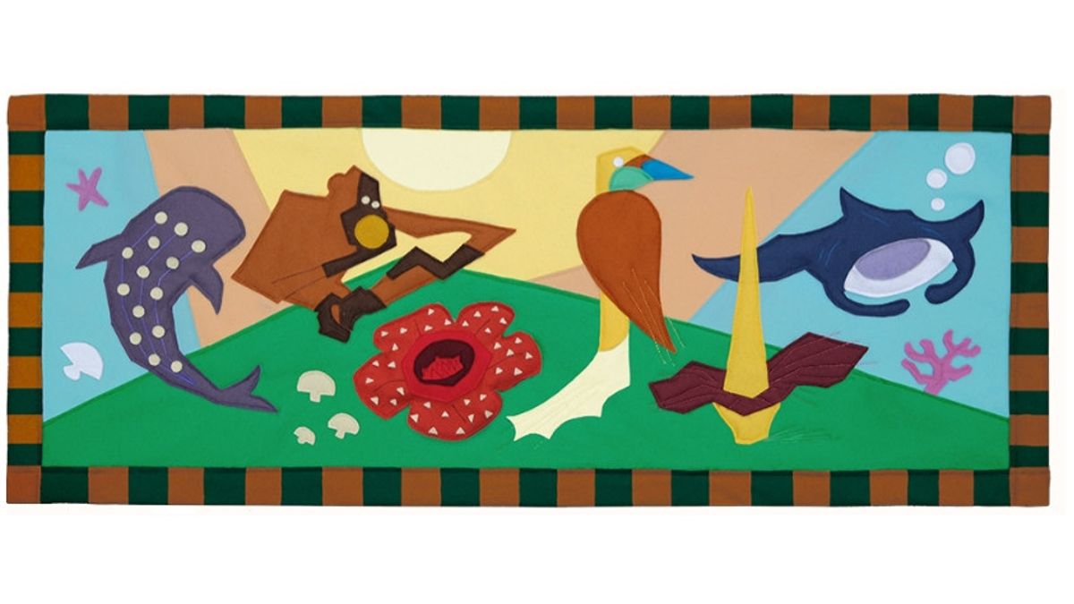 Google Doodle Hari ini Merayakan Hari Cinta Puspa dan Satwa Nasional