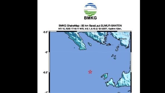 BMKG Catat 32 Kali Gempa di Selat Sunda hingga Petang