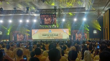 Jokowi And Gibran Attend The Closing Of The Golkar National Conference In Jakarta 2024