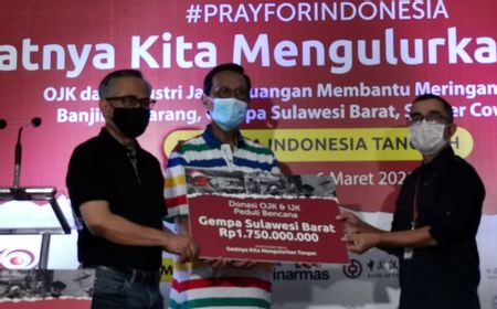 OJK dan 169 Pelaku Industri Keuangan Sumbang Rp4,2 Miliar untuk Penanganan COVID-19 dan Bencana