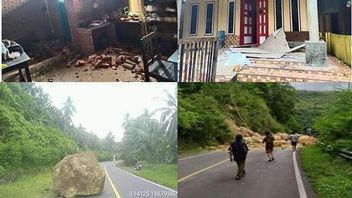 Majene Earthquake In West Sulawesi, 2 Houses In Mamuju Damaged