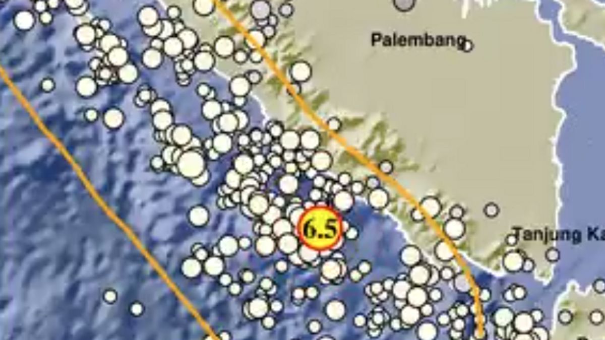    ベンクル地震 マグニチュード6.5