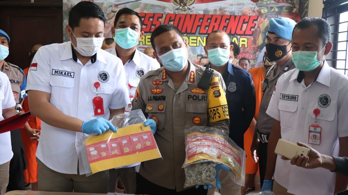 Polisi Tangkap 37 Tersangka Kasus Ekstasi hingga Ganja di Denpasar