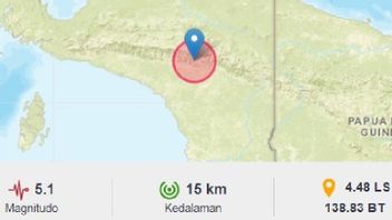 M5.1 زلزال يهز جاياويجايا، لا تقرير عن الأضرار حتى الآن