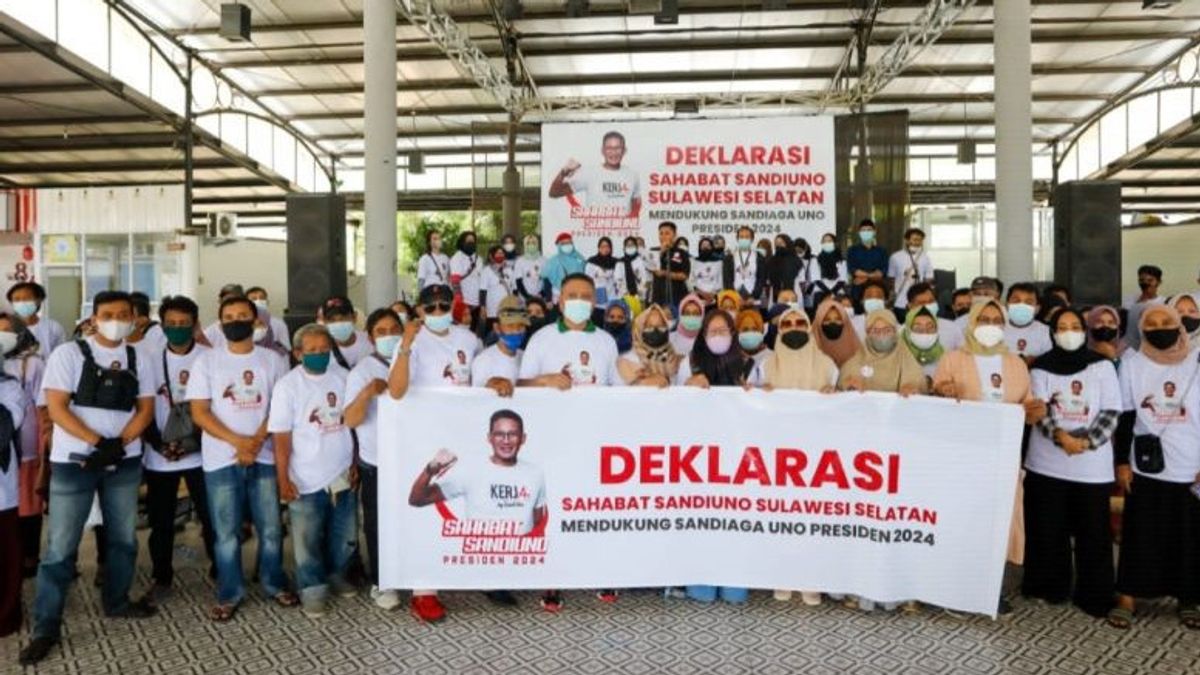 Sandiuno's Friend, South Sulawesi, Declares Sandiaga For The 2024 Presidential Candidate