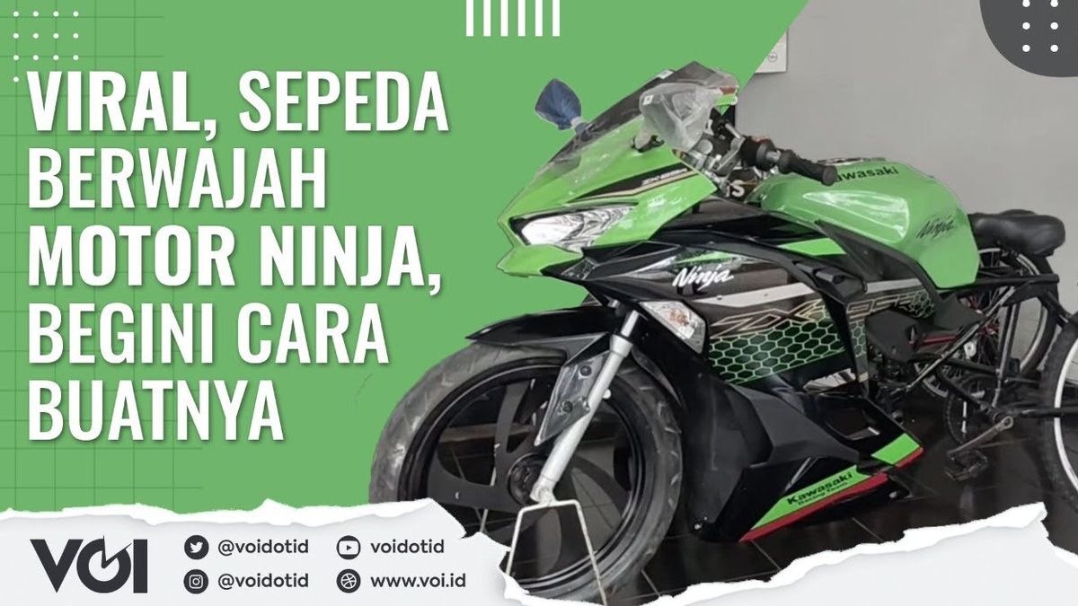 VIDEO: Viral Sepeda Berwajah Motor Ninja, Begini Cara Pembuatannya