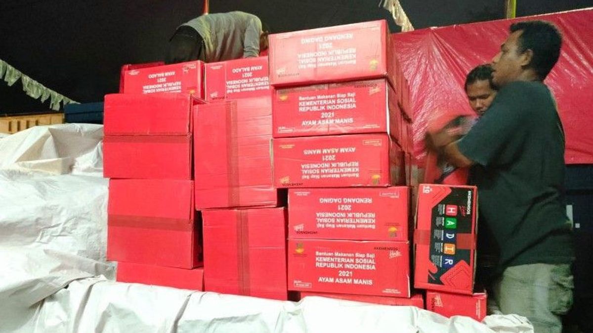 The Government Has Sent 1,000 Food Packages Ready Toap To The Central Kalimantan Volcano Flood Area