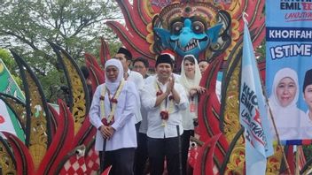 List Of East Java KPUDs, Khofifah-Emil Couples Paraded By Cultural Carnivals