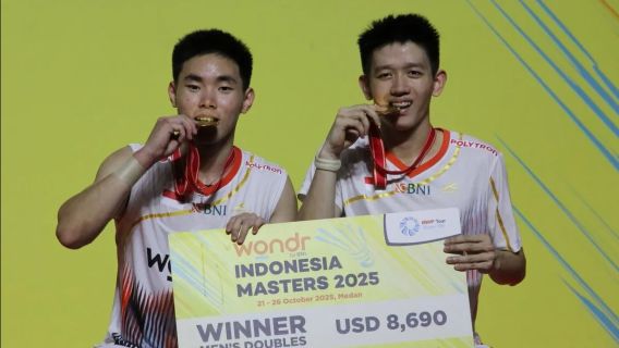 Raymond Indra / Nikolaus Joaquin Menangi Gelar Juara Ganda Putra Indonesia Master II 2025