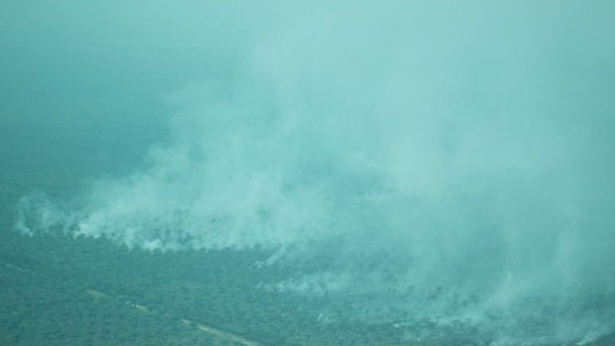 OKI南苏门答腊森林和陆地火灾引起的烟雾区大幅下降