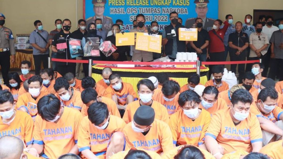 Operation Tumpas Narkoba Semeru, 73 People Arrested By The Sidoarjo Police Team