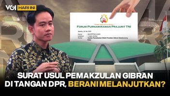 VOI Hari Ini: Surat Usulan Pemakzulan Gibran Sudah Diterima DPR-MPR, Berani Melanjutkan?
