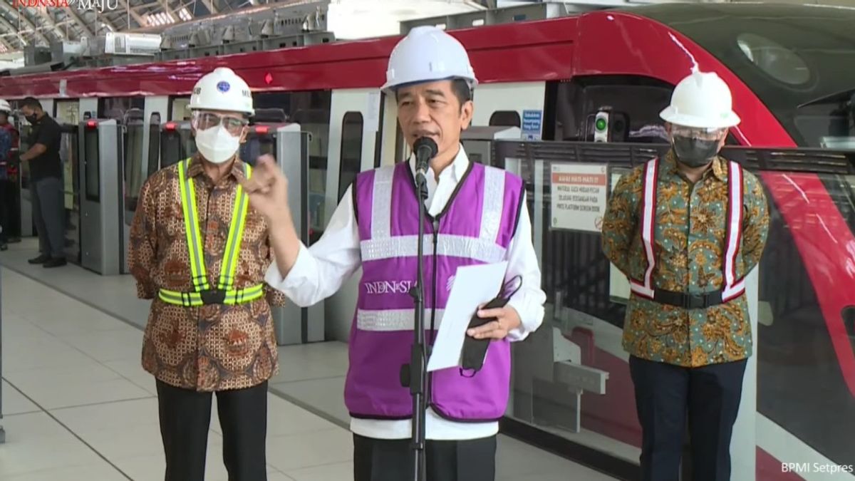 الرئيس جوكوي: جابوديبيك LRT يعمل في يونيو 2020