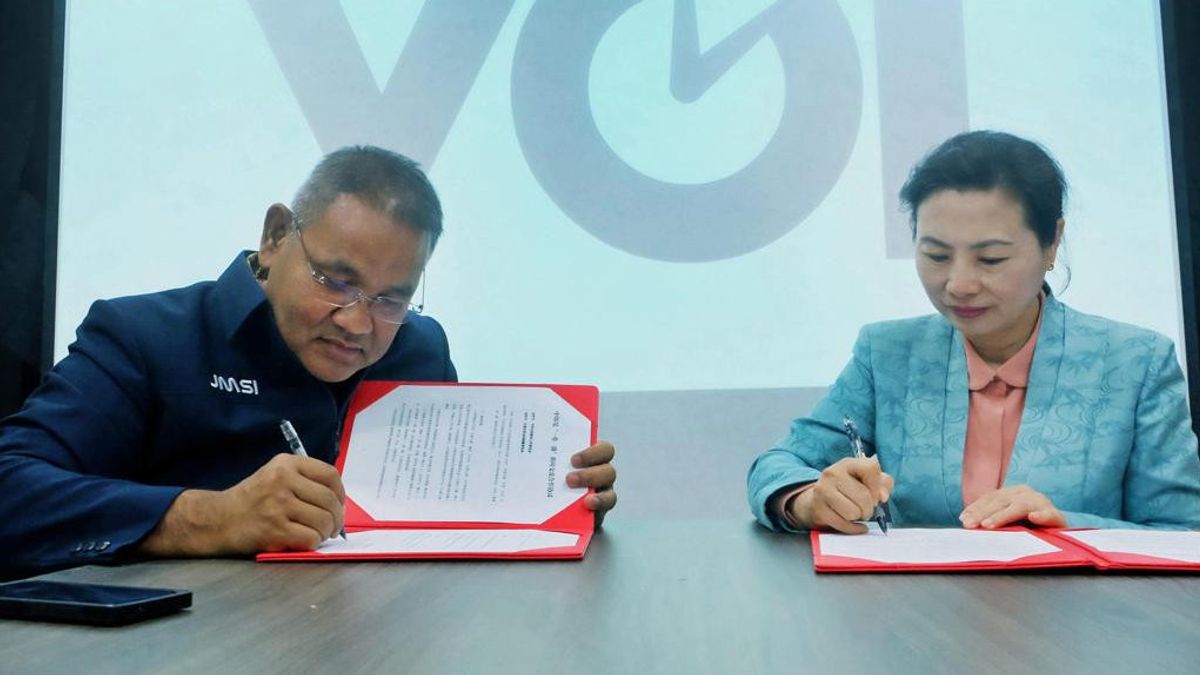 ACJA-JMSI زيارة VOI ، توقيع مذكرة التفاهم بشأن تبادل الأخبار الصينية الإندونيسية