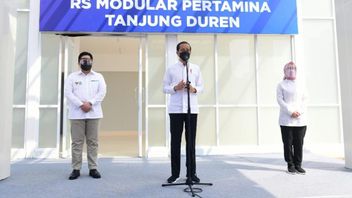 佐科威总统宣布Pertamina Tanjung Duren模块化医院落成典礼，2021年8月6日