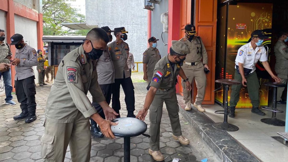Sujet Aux Faits De Maksiat, La Police Et Satpol PP Ont Fermé 9 Lieux De Divertissement Nocturnes à Serang