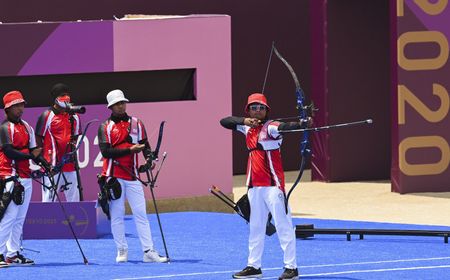 Kalah Telak 0-6 dari Inggris Raya, Panahan Beregu Putra Indonesia Tersingkir di Babak Eliminasi Olimpiade Tokyo