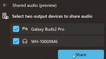 Microsoft Tests The Joint Audio Feature, Can Share Audio To Two Bluetooth Devices