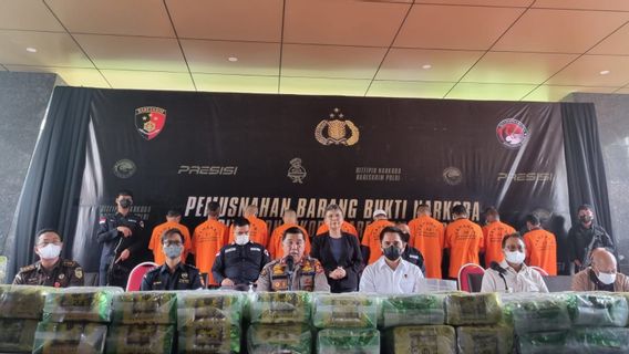 Criminal Investigation Agency Destroys 269 Kg of Methamphetamine Results of Disclosure of 4 Cases in Aceh to North Sumatra