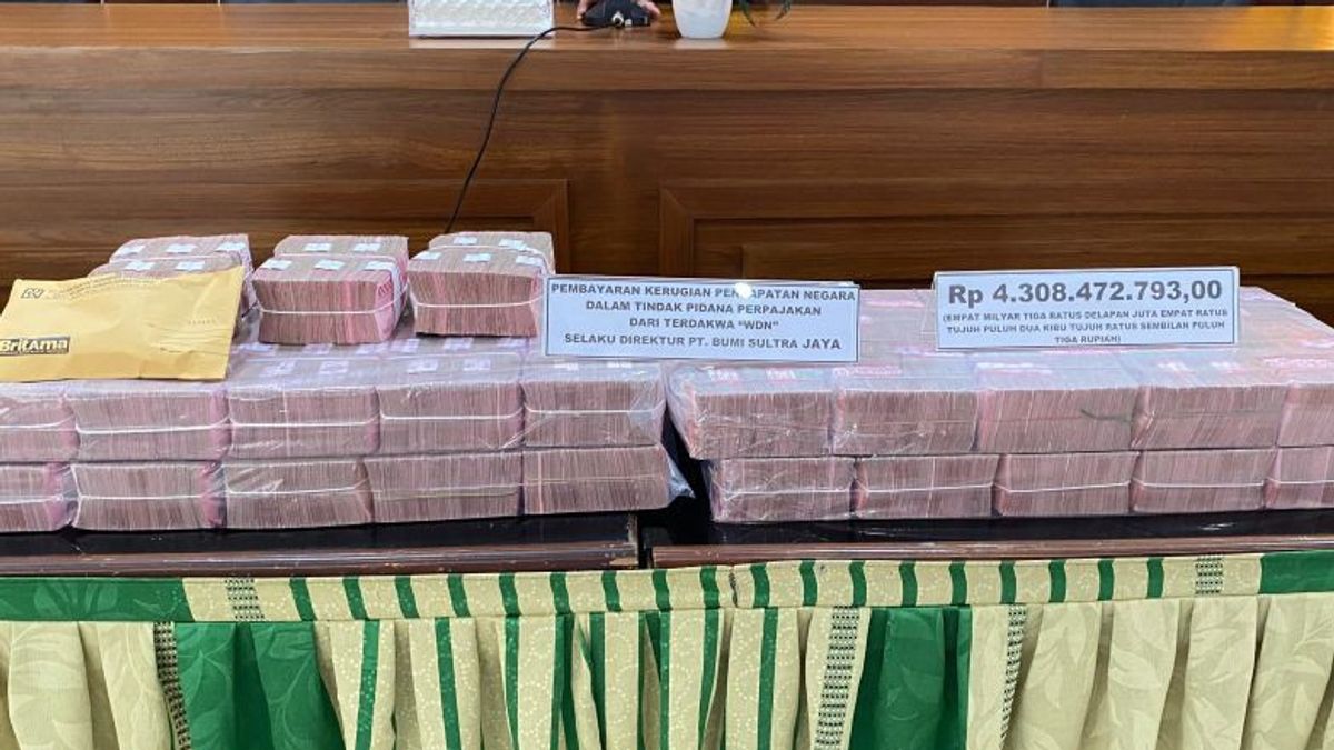肯达里检察官办公室在矿税腐败案中获得43.3亿印尼盾的退款