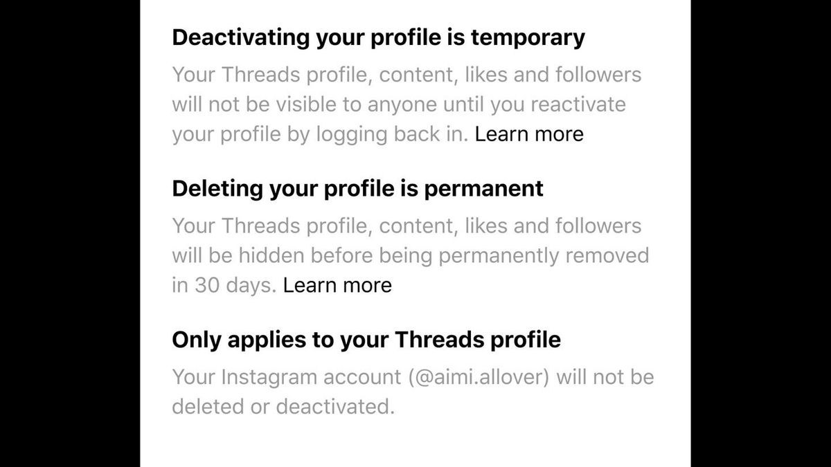 Users Can Now Delete Separate Threads Accounts With Instagram
