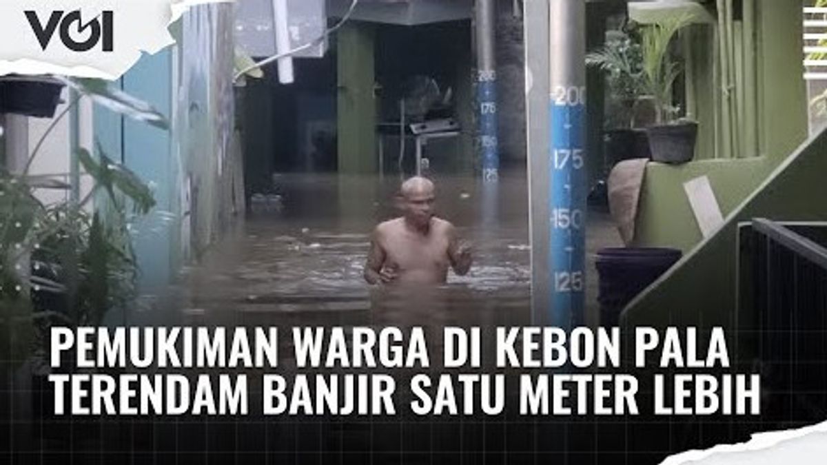 VIDEO: Pemukiman Warga Kebon Pala Jaktim Terendam Banjir Satu Meter Lebih