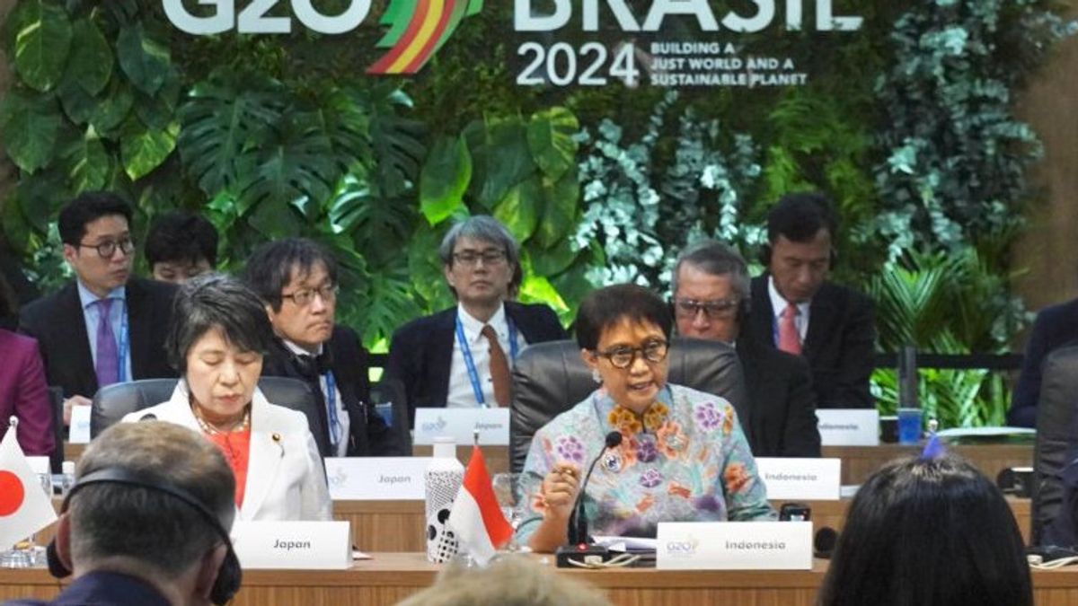 Foreign Minister Retno Voices Gaza Issues At The G20 Meeting