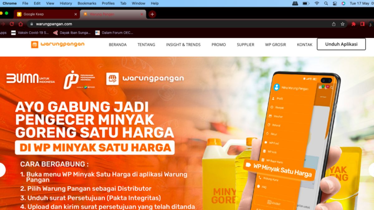 ID Food Distribusikan 62,5 Juta Liter Minyak Goreng Lewat Pasar Tradisional dan Platform Digital