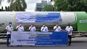 Pusri Kirim 11, 18 Ton Oksigen Cair ke RS di Jakarta