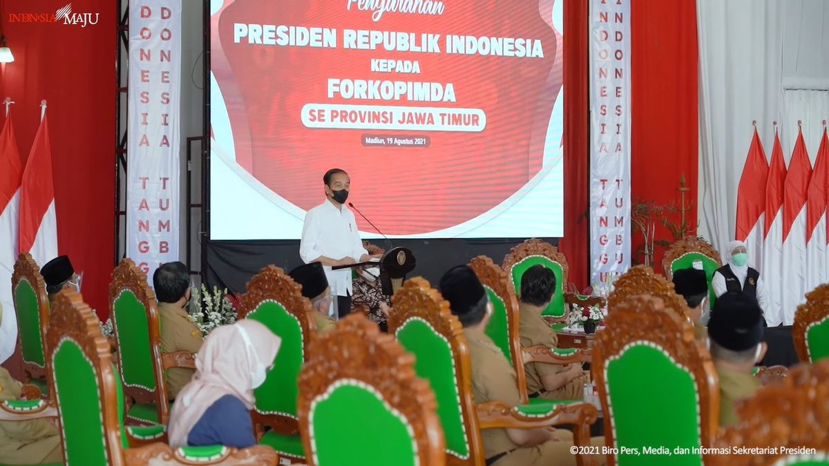 Khofifah Rapporte Covid-19 Jatim Cas Vers Le Bas, Jokowi: Je Demande Toujours La Prudence