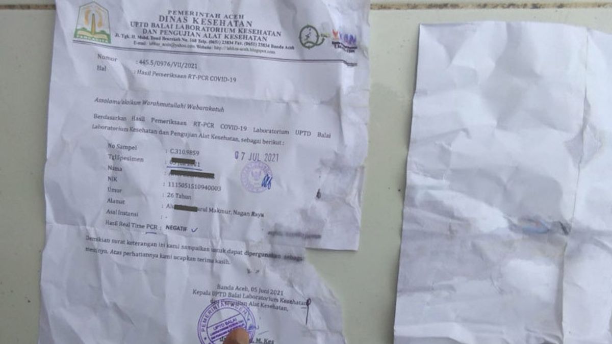 Polda Aceh Amankan Penumpang Pesawat yang Bawa Surat Tes COVID-19 Palsu