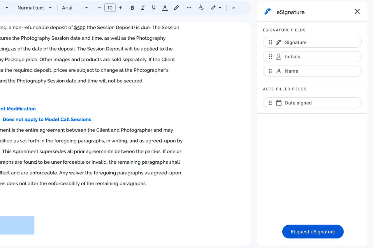 Google、Google ドキュメントと Google ドライブの電子署名ベータ版を開始